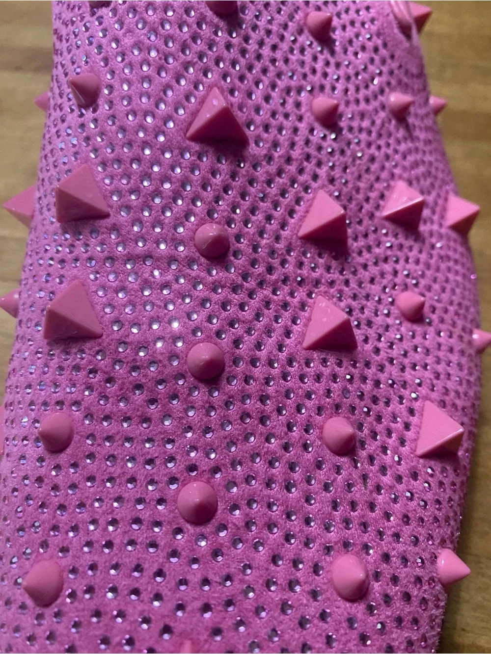Pink Studded Slip-On Loafers - Unbranded